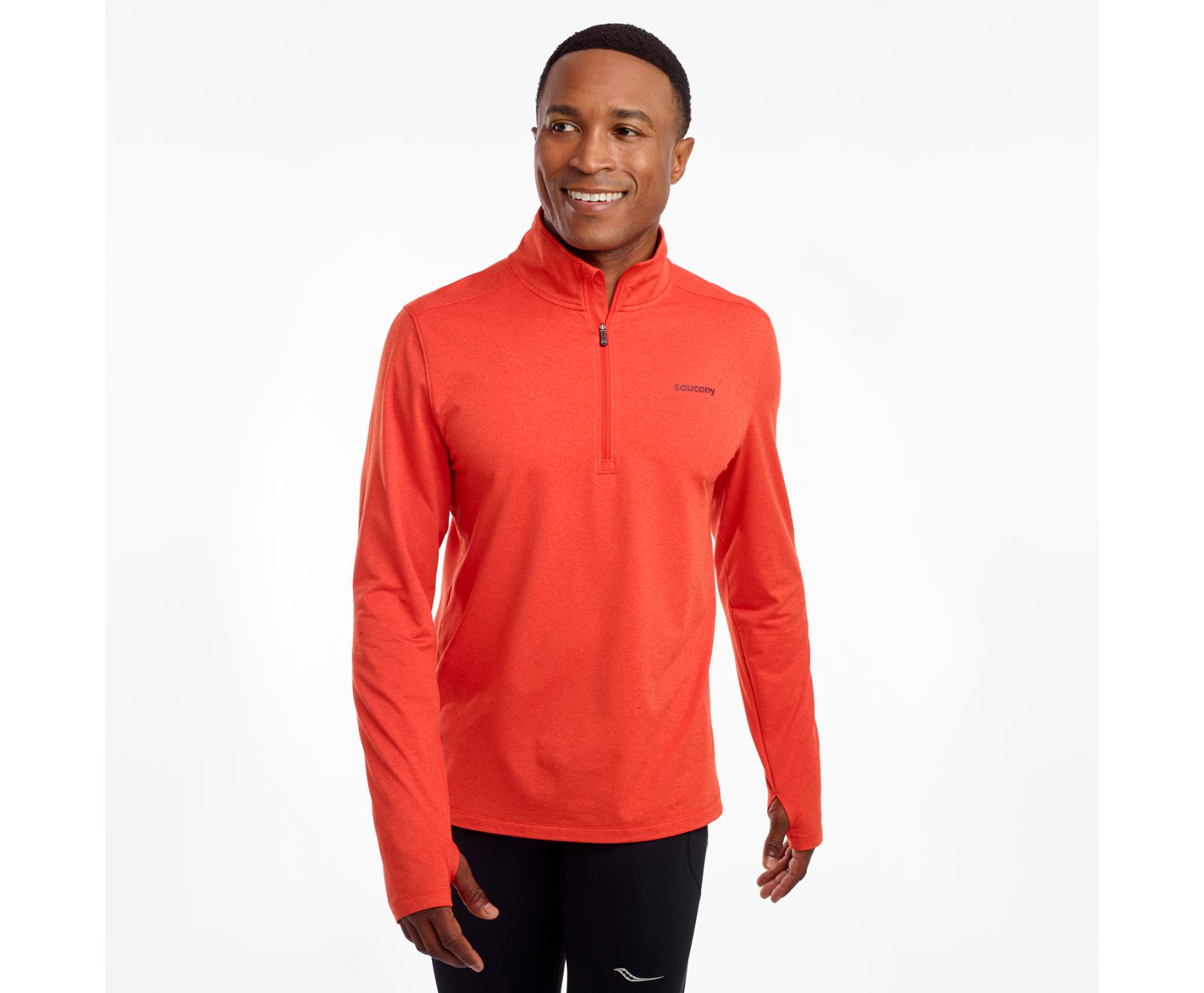 Saucony Sunday 1/4 Zip Men\'s Jackets Rose | Canada 680RVDW